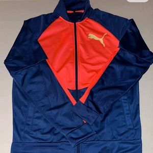 Puma Contrast Jacket 2.0 Blue Orange Yellow Track Jacket Full Zip NWT